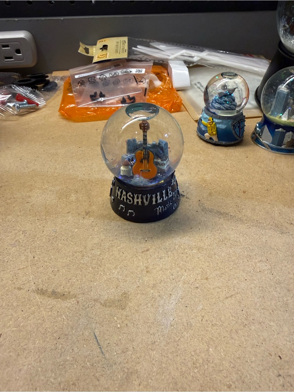 Nashville Music Snow Globe Kids Toy - Blue Base